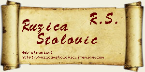 Ružica Stolović vizit kartica